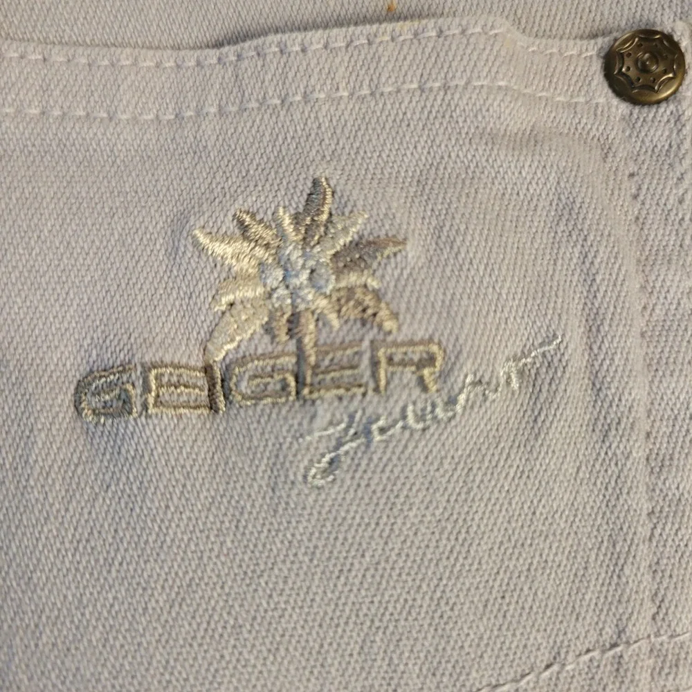 Geiger Collections Austria Lavender Grey Cotton Blend Straight Leg Pants Size 40